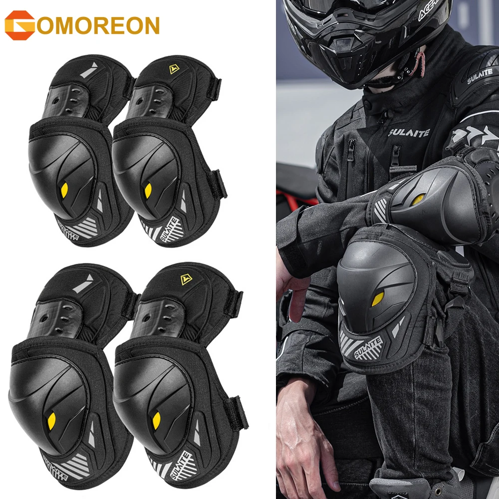 Mountain Biking Knee And Elbow Pads - GOMOREON 1 пара защитных наколенников и
