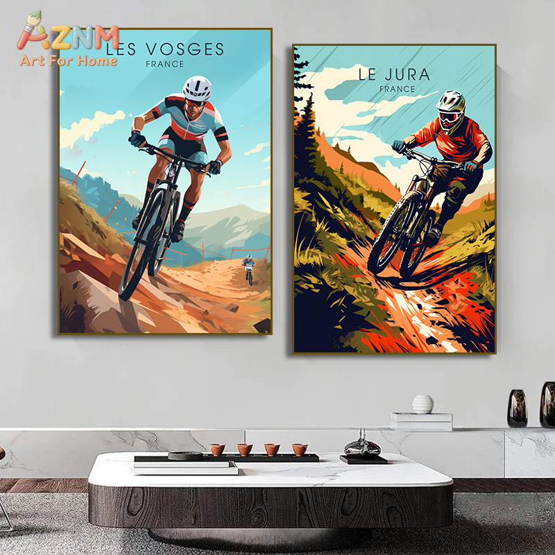 Винтажный холст AZNM с изображ – обзор и цена Mountain Biking France