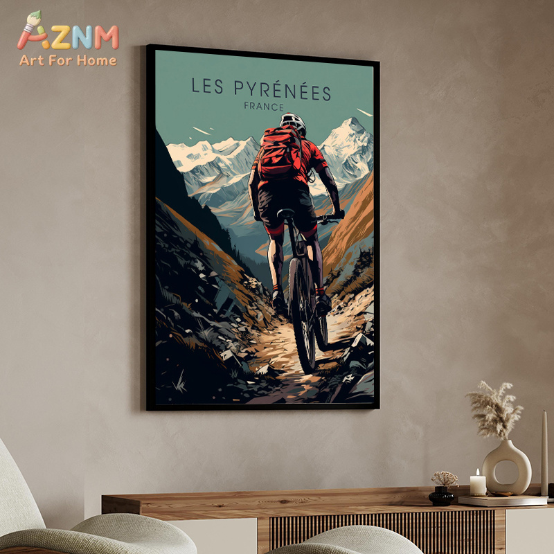 Винтажный холст AZNM с изображ – обзор и цена Mountain Biking France