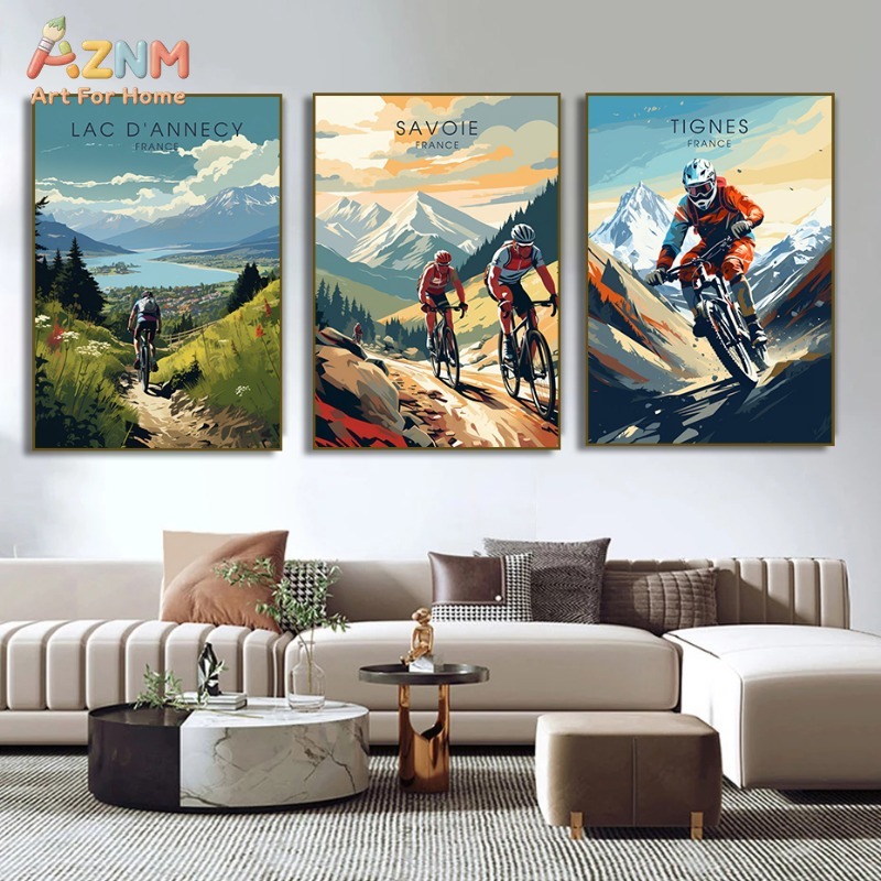 Винтажный холст AZNM с изображ – обзор и цена Mountain Biking France