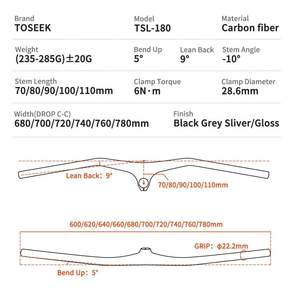 Карбоновый руль TOSEEK T800 дл – обзор и цена Mountain Biking Xc